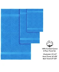 Feather & Stitch, Ny Luna 6-Pc. Bath Towel Set