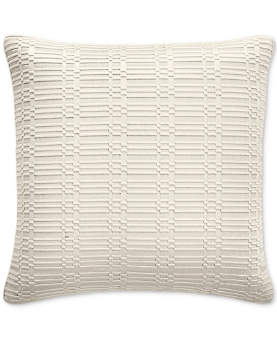 Hotel Collection Linear Embroidery Decorative Pillow, 20" x 20", Exclusively at Macy's