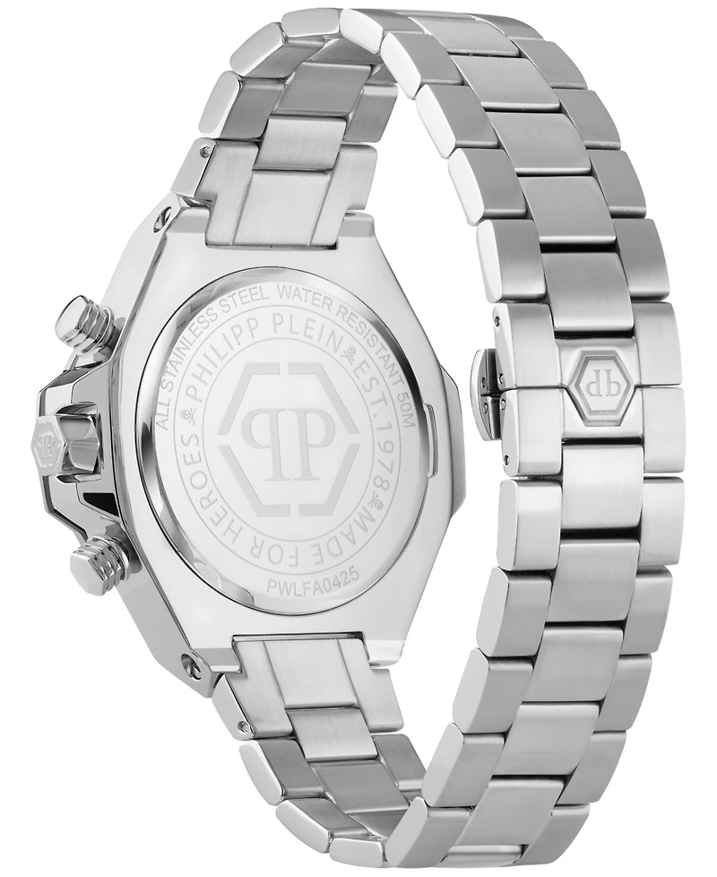 Philipp Plein Men's Chronograph Royal Stainless Steel Bracelet Watch 46mm