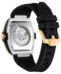 Philipp Plein Men's Automatic The Skeleton 2.0 Black Silicone Strap Watch 44mm