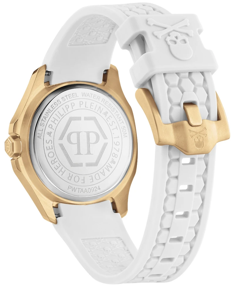Philipp Plein Women's The Spectre Lady White Silicone Strap Watch 38mm