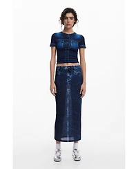 Desigual Women's Denim-effect skirt