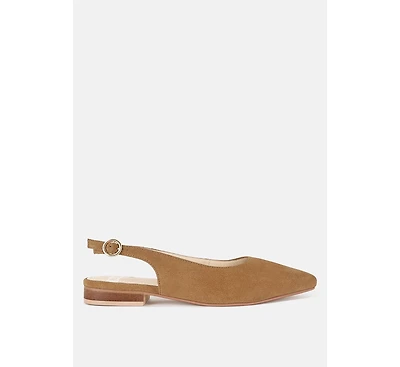 Hocane Real Suede Leather Slingback Sandals