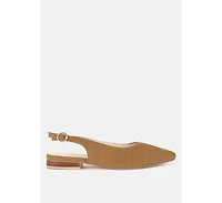 Hocane Real Suede Leather Slingback Sandals