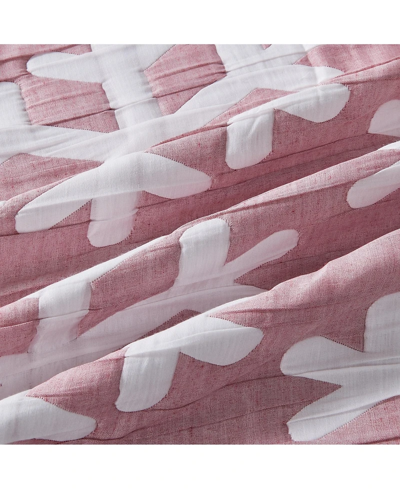 Linery & Co. Winter-Themed Snowflake Matelasse Quilt Set with Shams