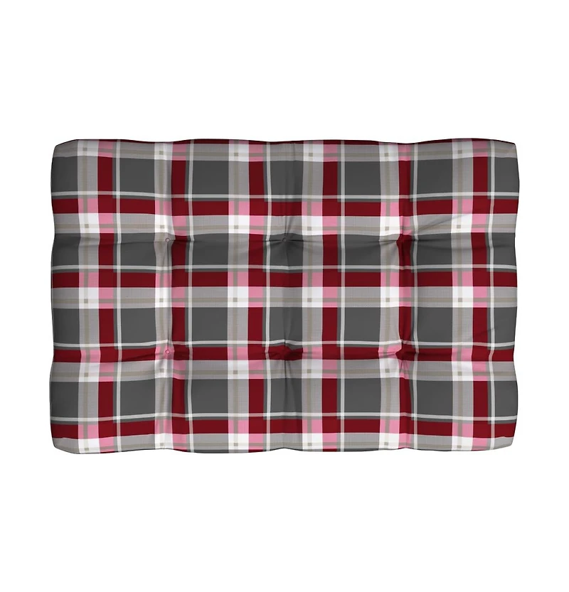 Pallet Sofa Cushions 7 pcs Red Check Pattern