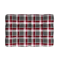 Pallet Sofa Cushions 7 pcs Red Check Pattern
