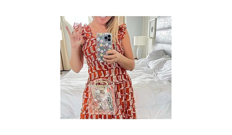 Packed Party Clear Stadium Crossbody Bag Women Fashion Clear Purse or Handbag Trendy Look for Ladies at Work, Travel, and Game Day