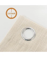 Linen Blend Privacy and Light Filtering Texture Grommet Pair(2 Panels
