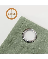 Linen Blend Privacy and Light Filtering Texture Grommet Pair(2 Panels
