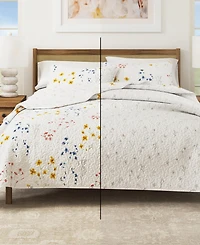 Linery & Co. Colorful Floral Microfiber Quilt Set With Shams