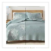 Linery & Co. Coastal Microfiber Quilt Set With Shams