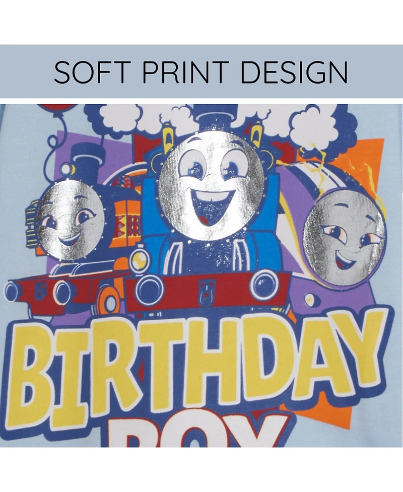 Thomas & Friends Toddler Boys Birthday Metallic Print T-Shirt
