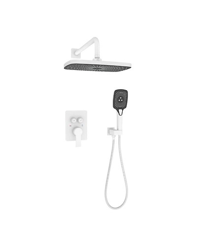 Casainc Pressure-balanced Valve Included All-In-One Kit with Rough In-Valve Thermostatic Shower System