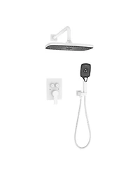 Casainc Pressure-balanced Valve Included All-In-One Kit with Rough In-Valve Thermostatic Shower System