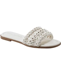 Marc Fisher Ltd Women's Vickee Woven Flat Slide Sandals