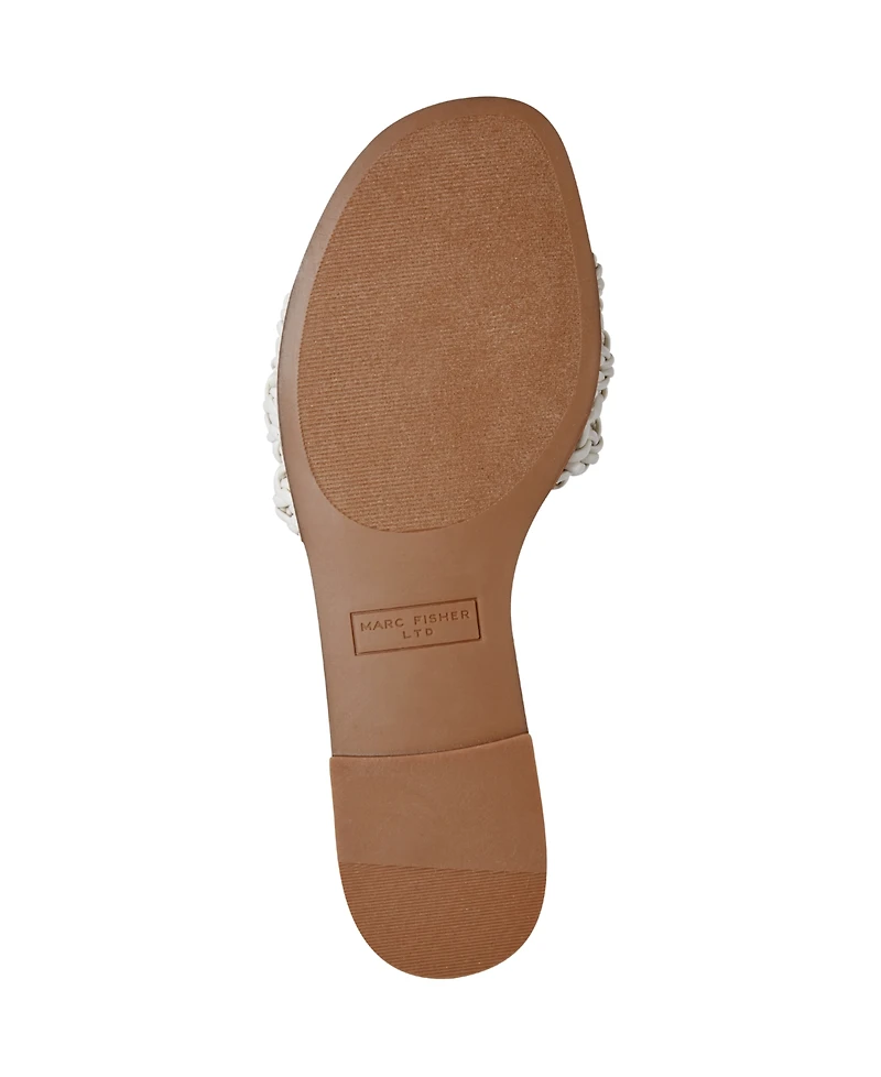 Marc Fisher Ltd Women's Vickee Woven Flat Slide Sandals