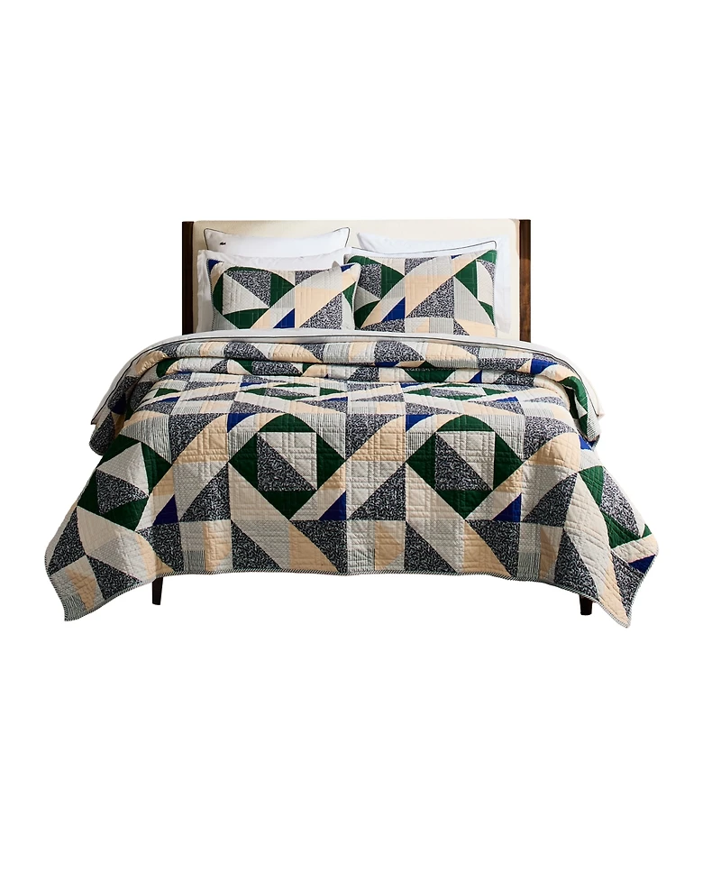 Lacoste Home Signature Cotton 3-Pc. Quilt Set