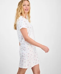 Charter Club Women's Cotton Printed Henley Sleepshirt, Created for Macy's