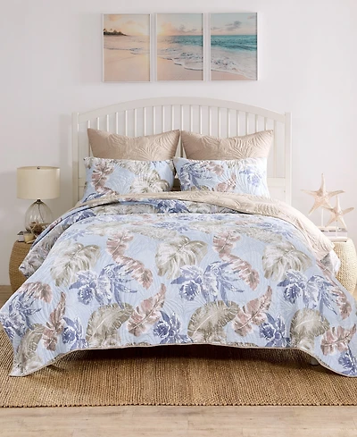 Greenland Home Fashions Tropics Coastal Palm Piece Quilt Set