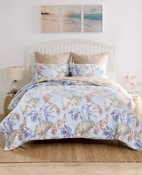 Greenland Home Fashions Tropics Coastal Palm 3 Piece Quilt Set
