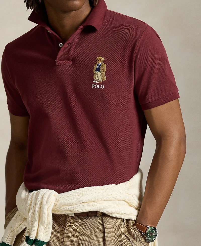 Polo Ralph Lauren Men's Custom Slim Fit Bear Mesh Shirt