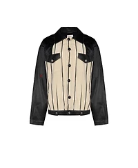 Pcfg Men's Free Heaven Kutnia Striped Leather Jacket