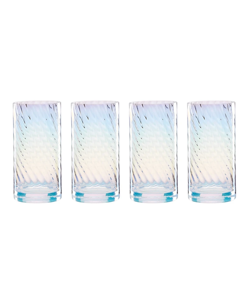 Lenox Tuscany Classics Iridescent Highball Glasses, Set of 4