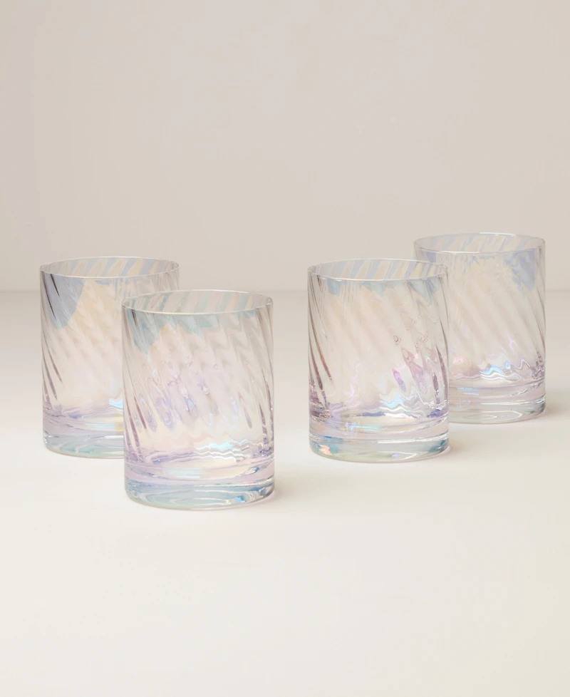 Lenox Tuscany Classics Iridescent Double Old Fashioned Glasses, Set of 4