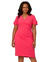 Adrianna Papell Plus Floral Applique Sheath Dress