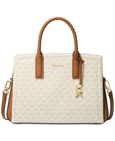Michael Kors Laila Medium Signature Logo Satchel