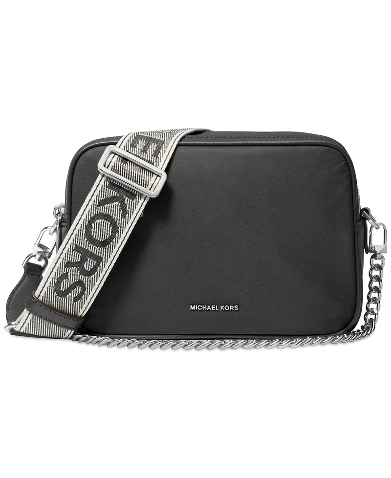 Michael Kors Bryant Medium Double Zip Chain Camera Nylon Crossbody