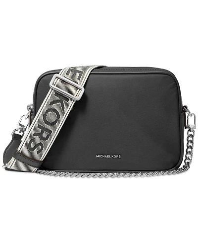 Michael Kors Bryant Medium Double Zip Chain Camera Nylon Crossbody