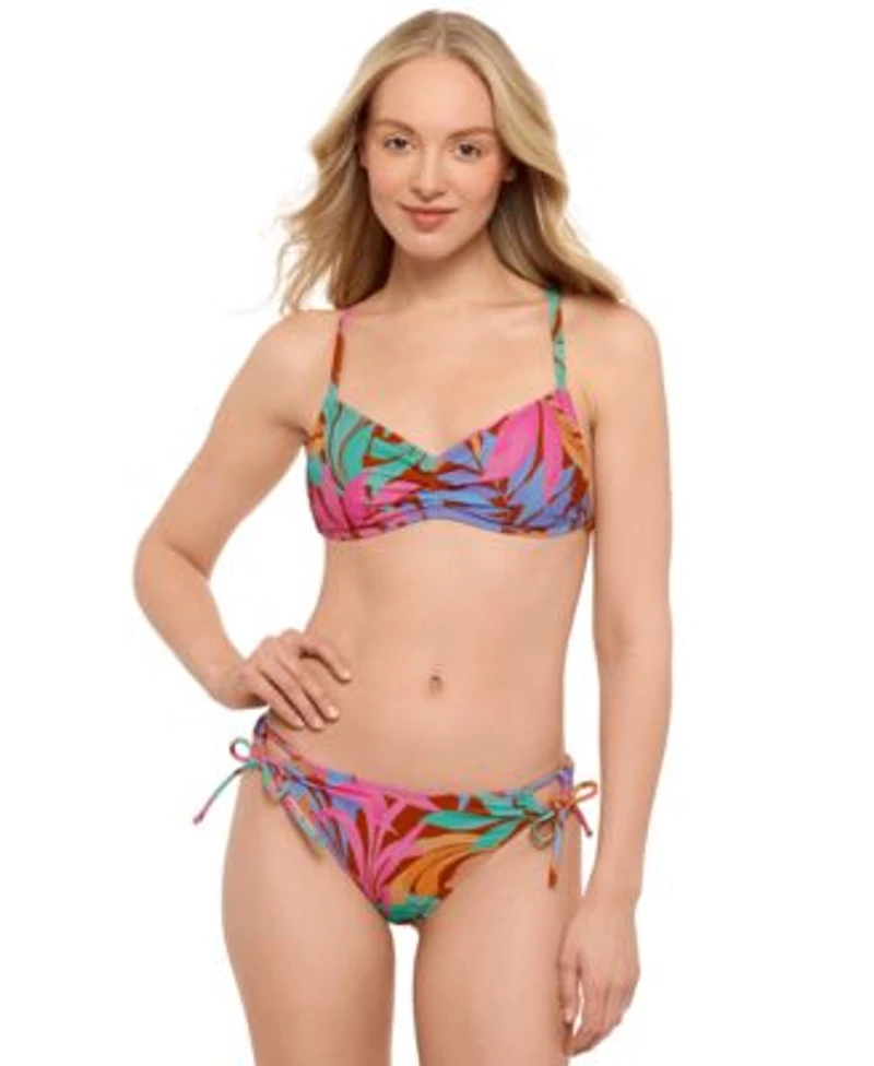 Salt Cove Juniors Sweetheart Bralette Bikini Top Side Tie Bottoms Exclusively At Macys