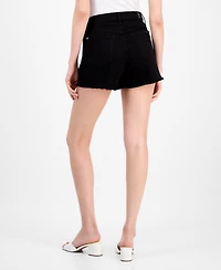 7 For All Mankind Women's High-Rise Frayed Denim Shorts