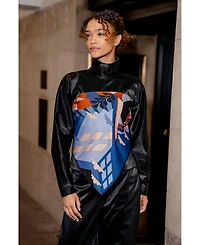 Jessie Zhao New York Double Sided Wool Silk Scarf Of Imagination