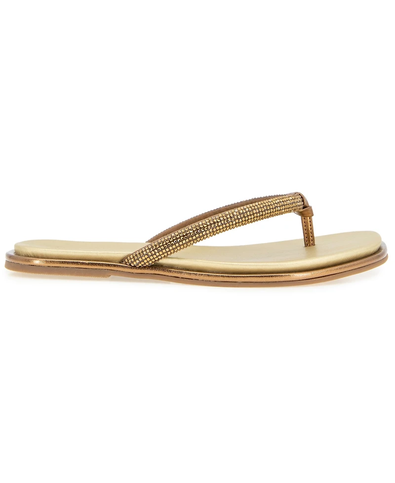 Kenneth Cole Reaction Women's Wynwood Crystal Strap Flat Sandals