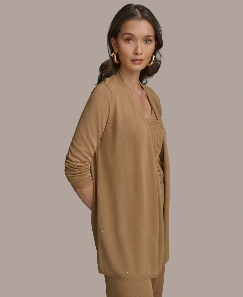Donna Karan New York Women's Open-Front Cardigan Sweater