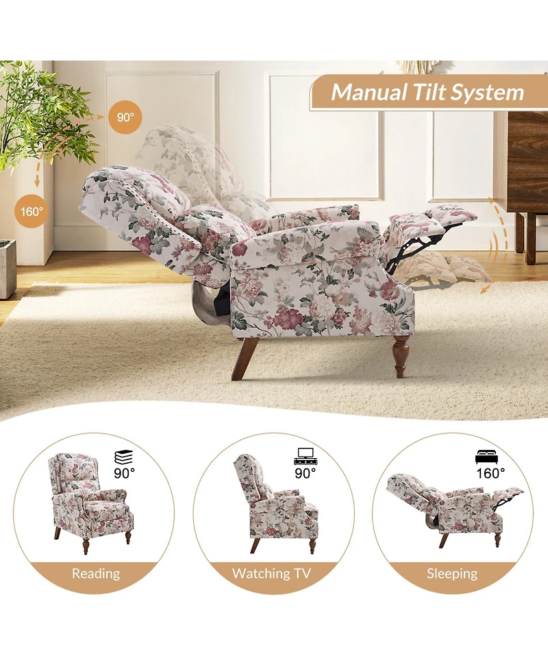 Alexander Traditional Manual Recliner With Variety Fabric