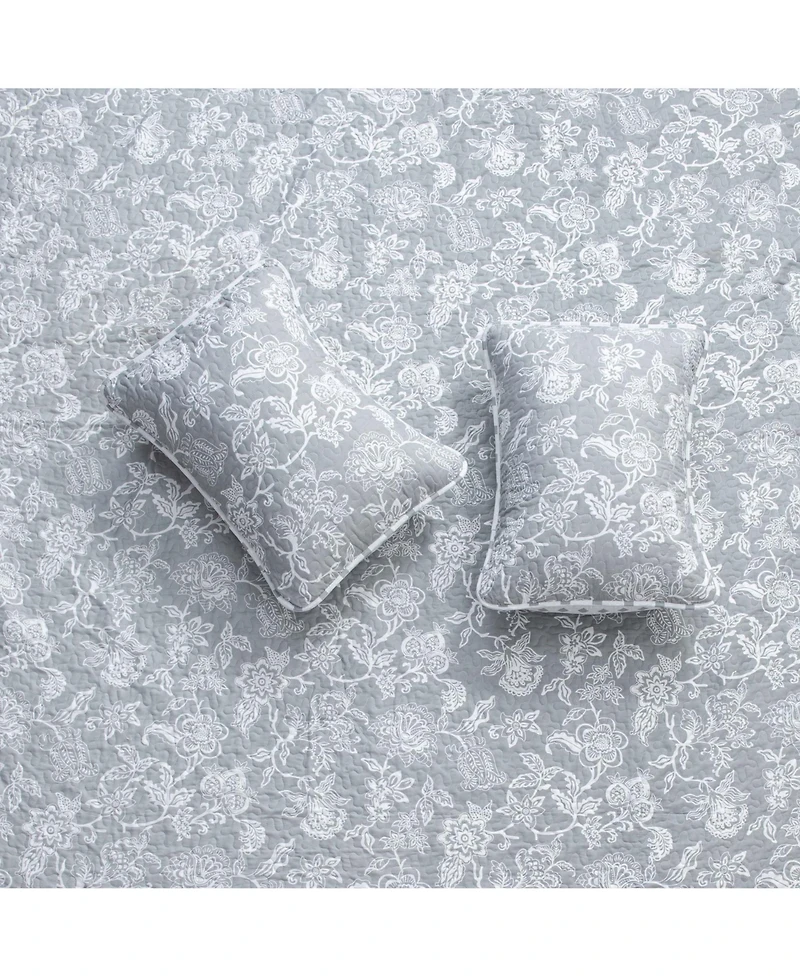 Linery & Co. Delicate Floral Microfiber Quilt Set With Shams