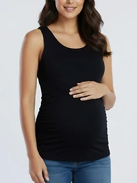 Motherhood Maternity Women's Scoop Neck Side-Ruched Tank Top
