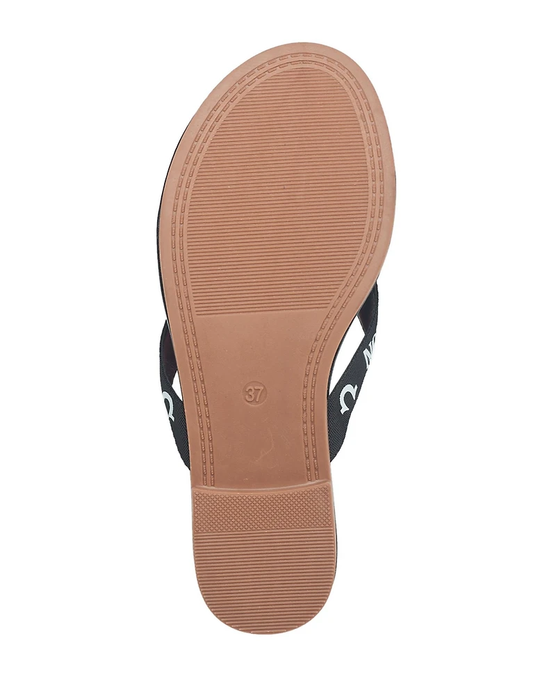 True Religion Ladies Doja Logo Thong Sandal