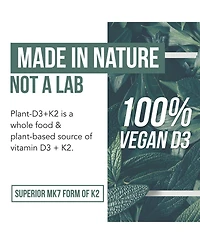 Organic Plant-D3 + K2 5000 Iu Capsules Supplement