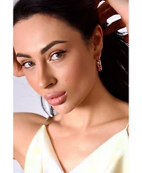 Serena Molten Gemstone Hoop Earrings