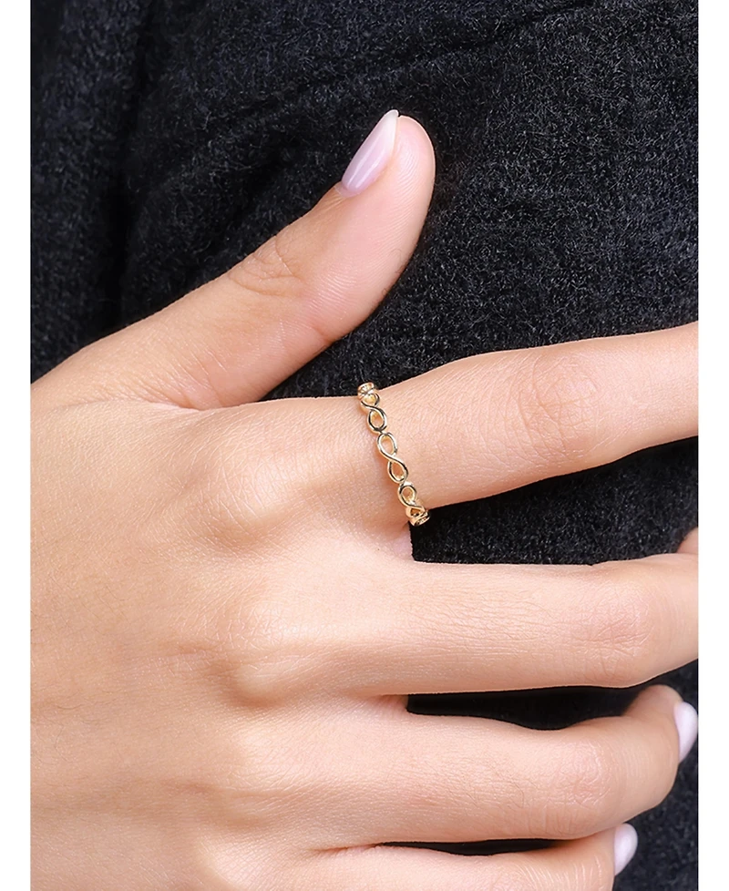 Devata Infinity Ring in 14K Gold, Size 5, approx. 1.3 grams.