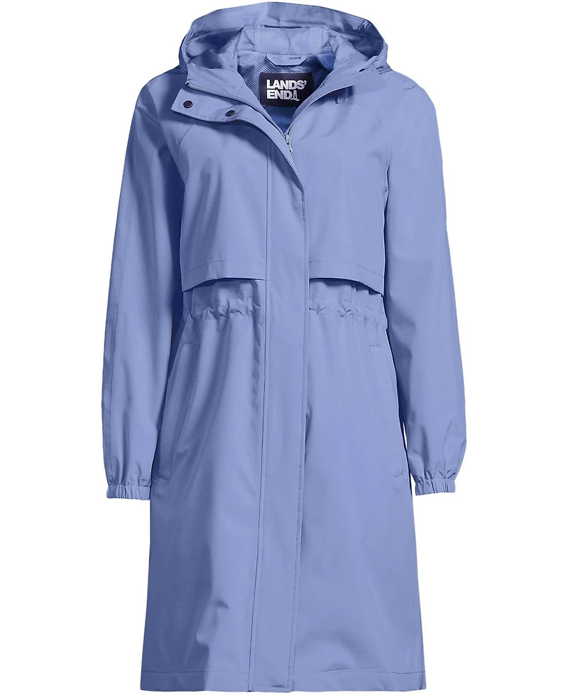 Lands' End Plus Squall Packable Long Raincoat