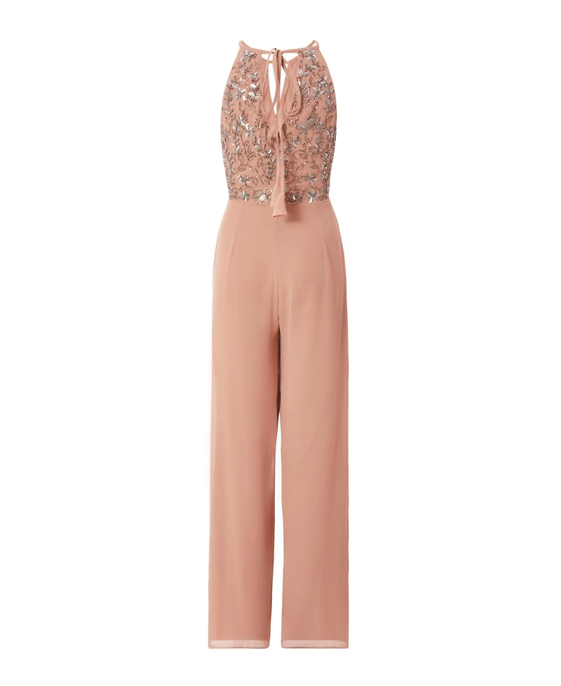 Quiz Women's Beaded V Neck Chiffon Jumpsuit