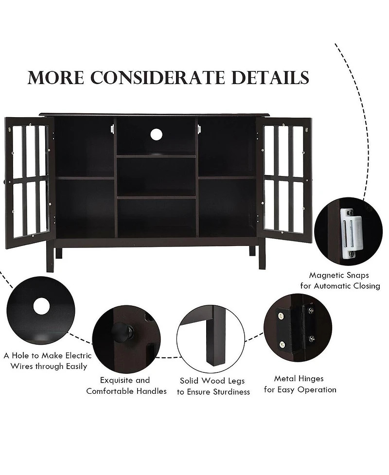 Wooden Tv Stand Console Cabinet for 50 Inch Tv