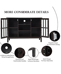 Wooden Tv Stand Console Cabinet for 50 Inch Tv