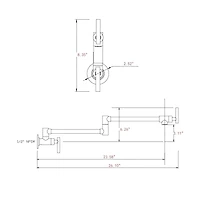 Pot Filler Faucet Wall Mount
